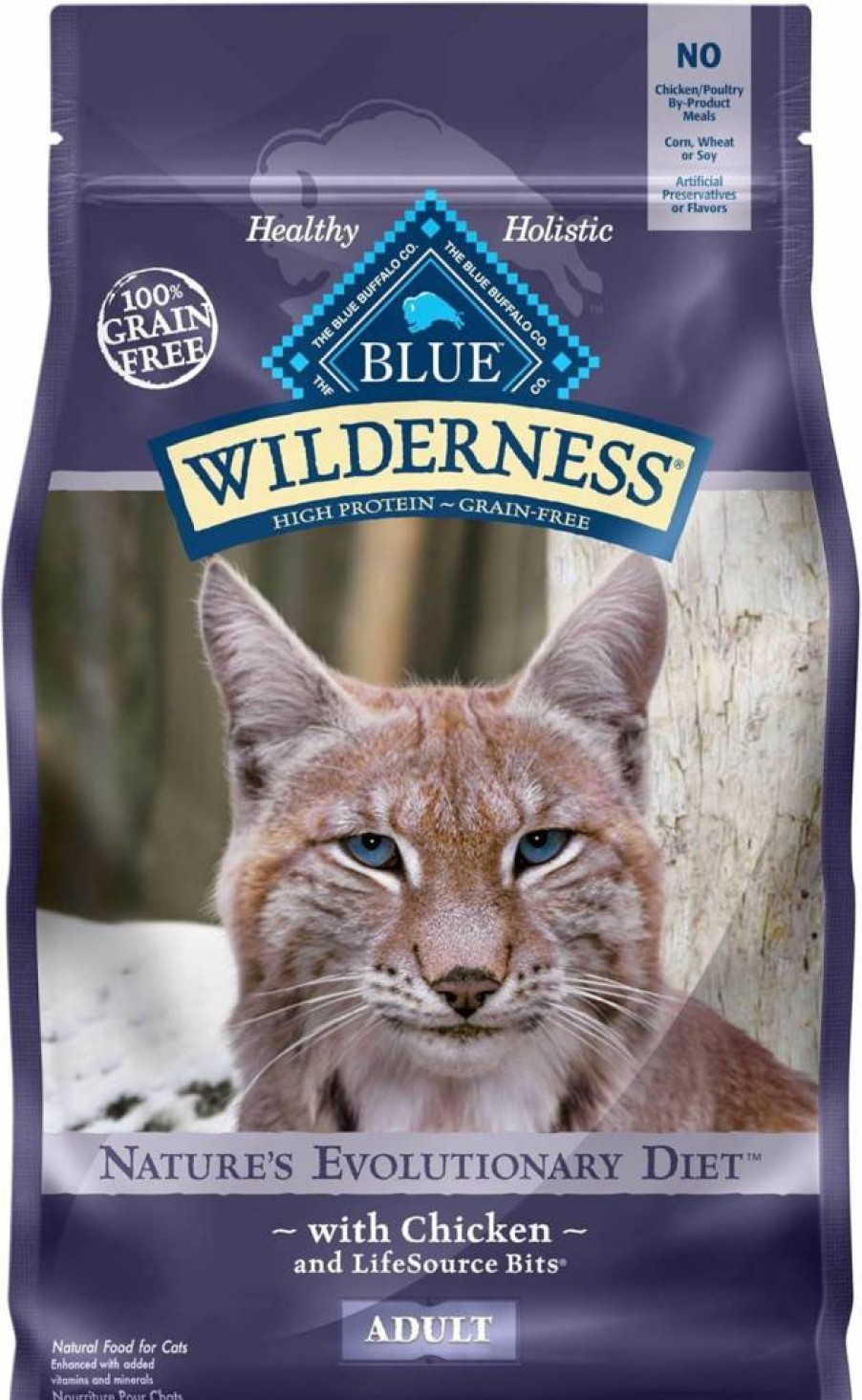 Blue Buffalo Wilderness High Protein Natural Adult Dry Cat Food, Chicken Recipe, 2.5-Lb Bag