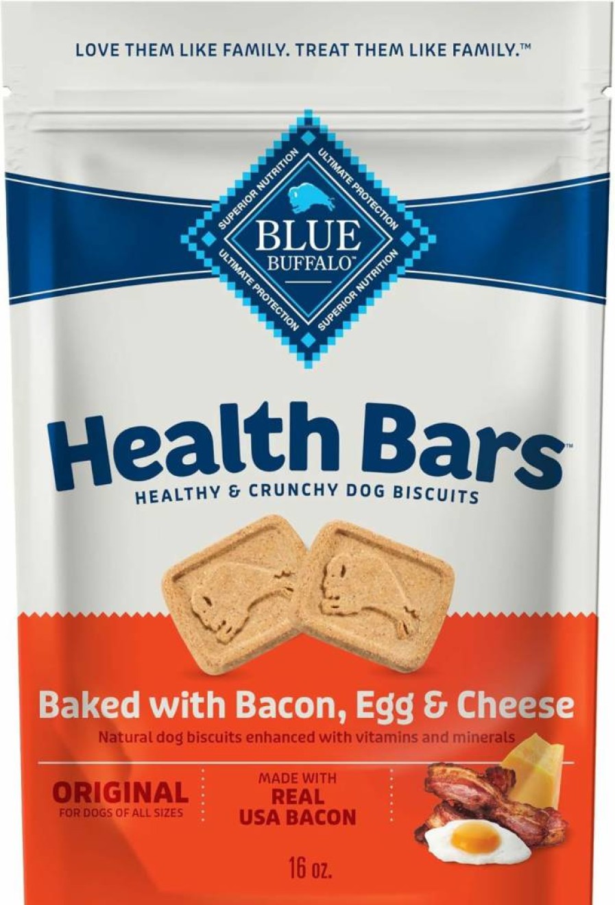 Blue Buffalo Crunchy Oven-Baked Dog Treats with Bananas & Yogurt, Natural Ingredients, 16-Oz Bag