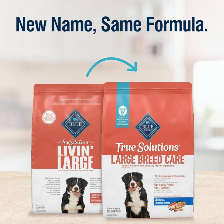 Blue Buffalo True Solutions Natural Dry Dog Food for Large Breed Adults - Chicken Recipe, 11 lb Bag