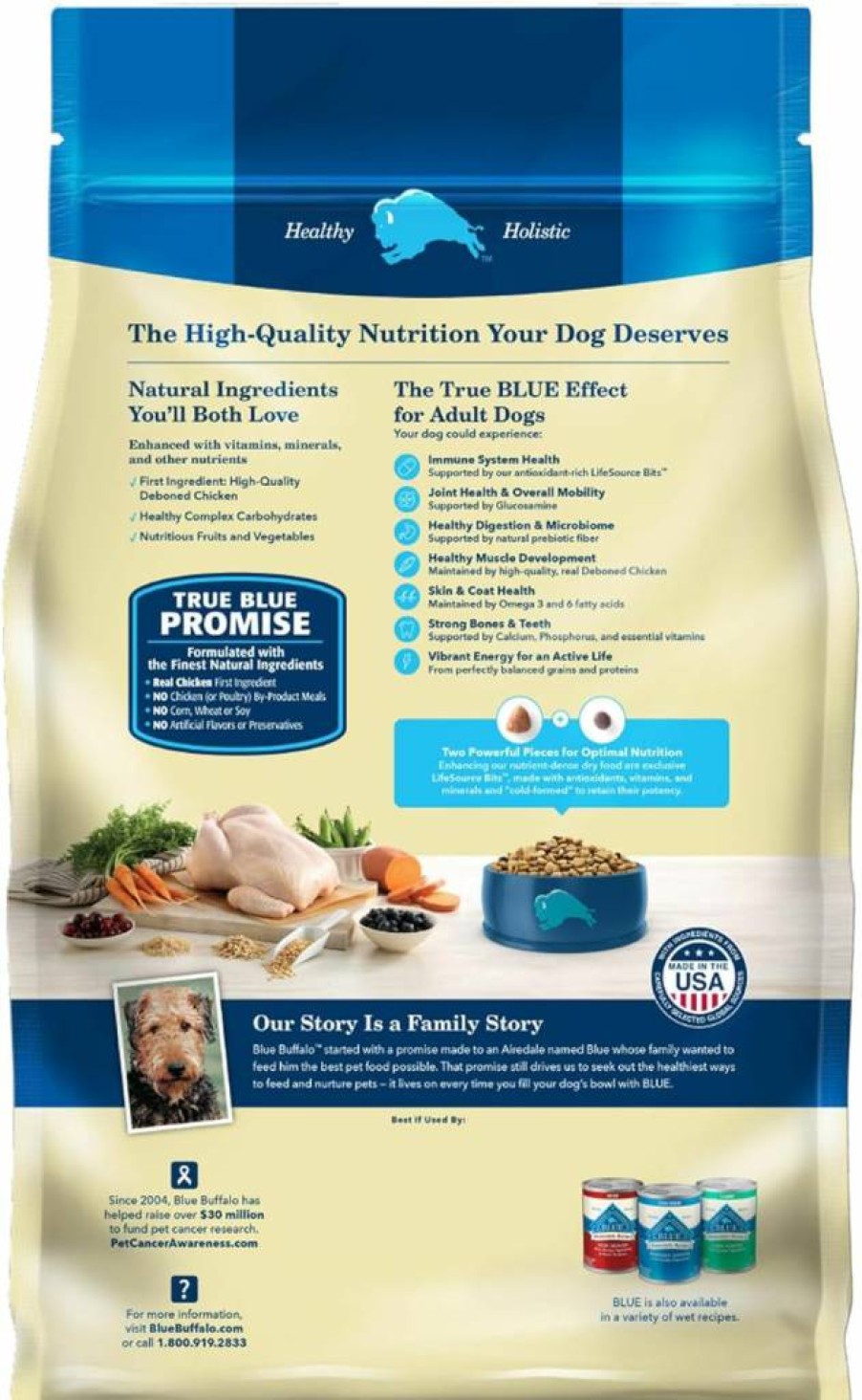 Blue Buffalo Life Protection Formula Adult Dry Dog Food - Natural Chicken & Brown Rice Recipe for Muscle Health, 34-Lb Bag