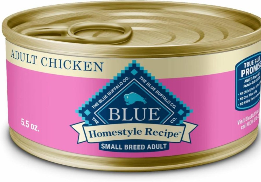 Blue Buffalo Homestyle Recipe Natural Chicken Wet Dog Food for Adult Small Breeds, 5.5-Oz Cans (24-Pack)