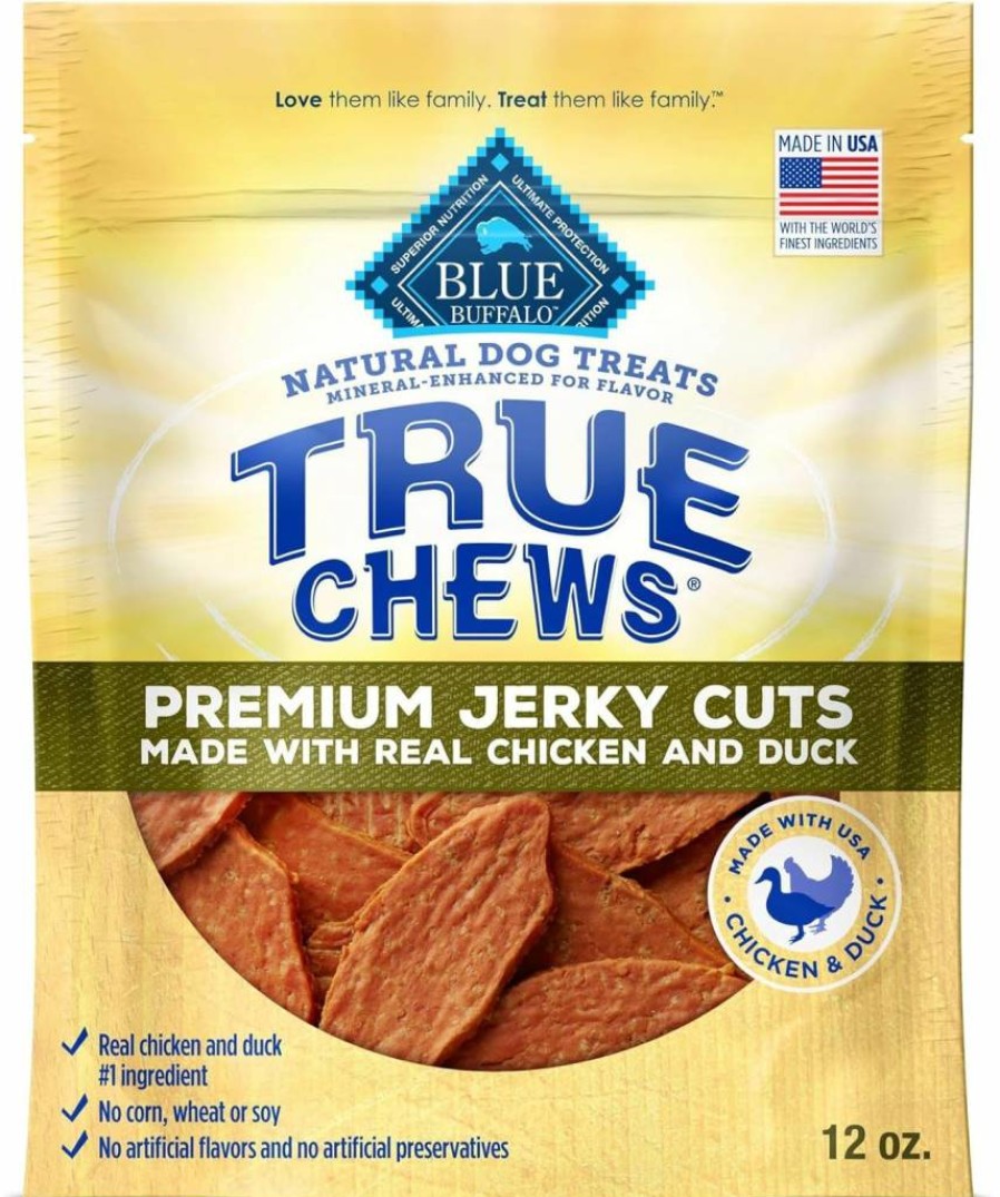 Blue Buffalo True Chews Natural Beef Dog Treats, Premium Jerky Cuts, Made in USA, 10-Oz Bag