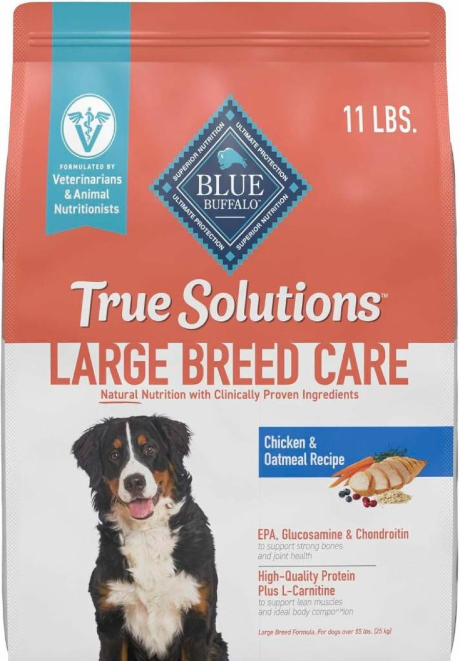 Blue Buffalo True Solutions Natural Dry Dog Food for Large Breed Adults, Chicken Recipe, 24 lb Bag