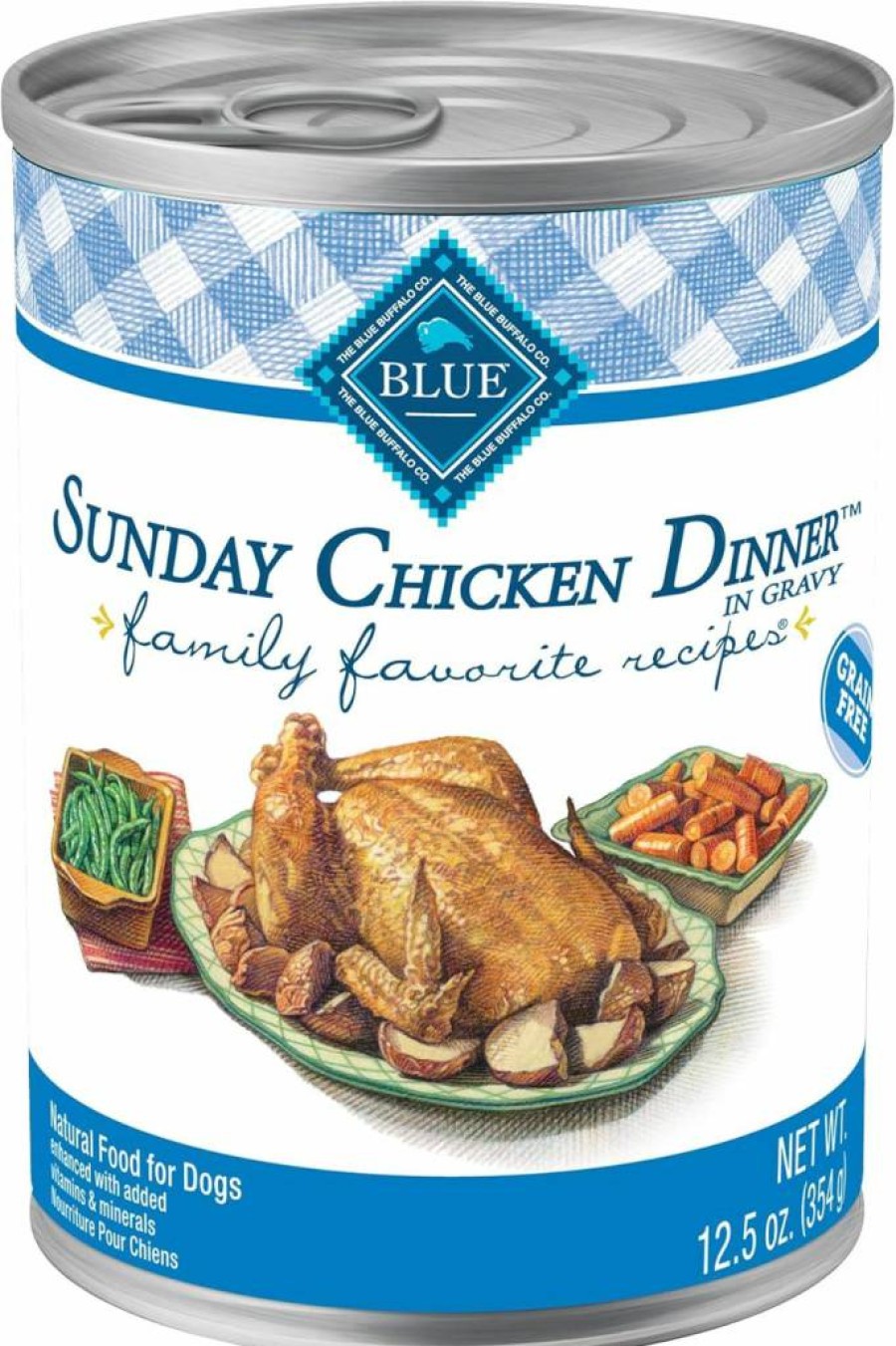 Blue Buffalo Shepherd's Pie Adult Wet Dog Food, Natural Ingredients, 12.5-Oz Can (Pack of 12) – Grain-Free Recipe for Optimal Health