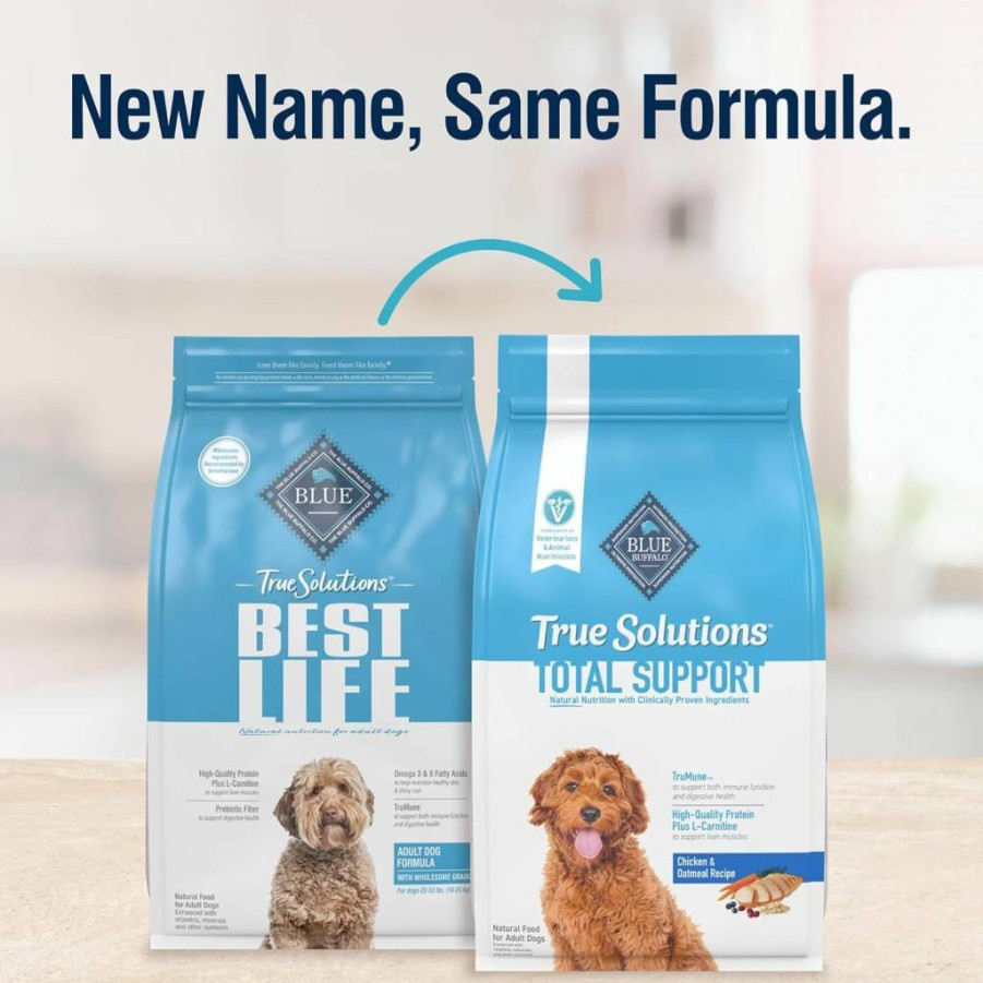 Blue Buffalo True Solutions Total Support Natural Adult Dry Dog Food with Chicken, 11 lb Bag – Healthy Protein for Dogs