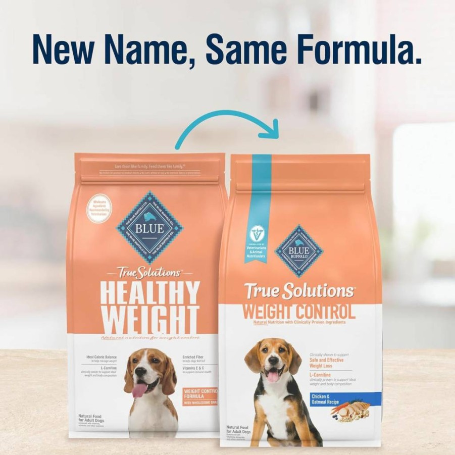 Blue Buffalo True Solutions Weight Control Natural Adult Dry Dog Food, Chicken Recipe, 11 lb Bag for Healthy Weight Management