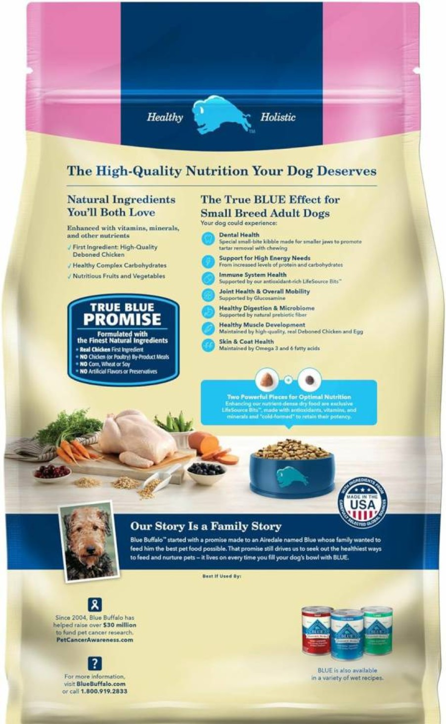 Blue Buffalo Life Protection Formula Small Breed Adult Dry Dog Food - Lamb & Brown Rice Recipe, Natural Ingredients for High Energy, 5-Lb Bag