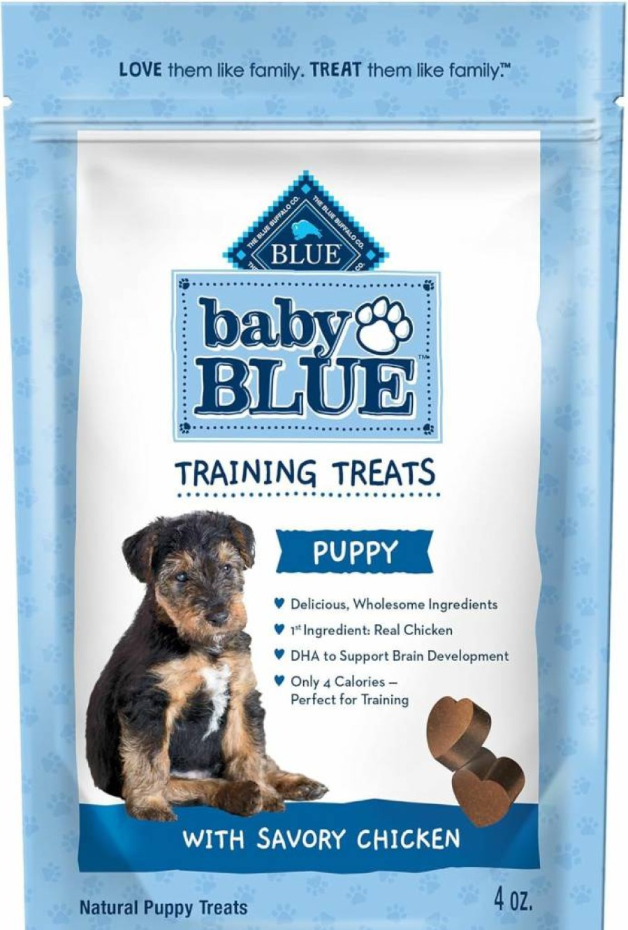 Blue Buffalo Savory Chicken Soft Puppy Training Treats – Natural Dog Treats, 4-Oz Bag