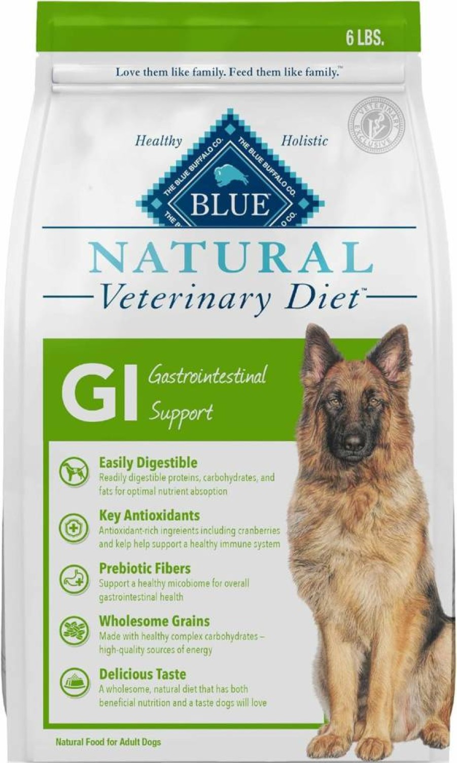 Blue Buffalo Veterinary Diet GI Gastrointestinal Dry Dog Food - Chicken Flavor, 22 lb Bag, Prescription Required