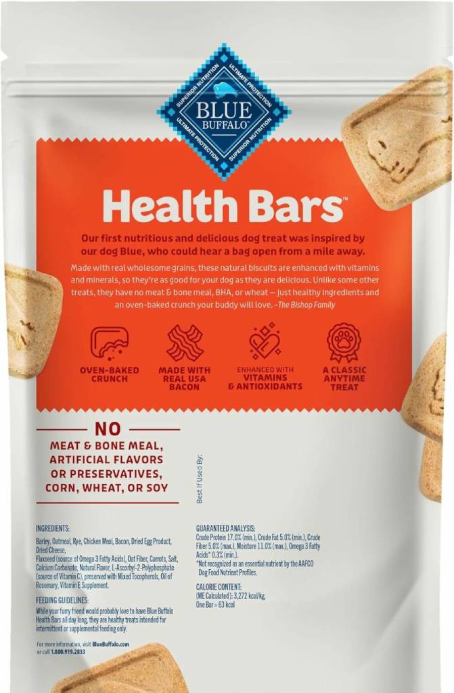 Blue Buffalo Crunchy Oven-Baked Natural Beef Dog Treats, 16-Oz Bag Healthy Biscuits